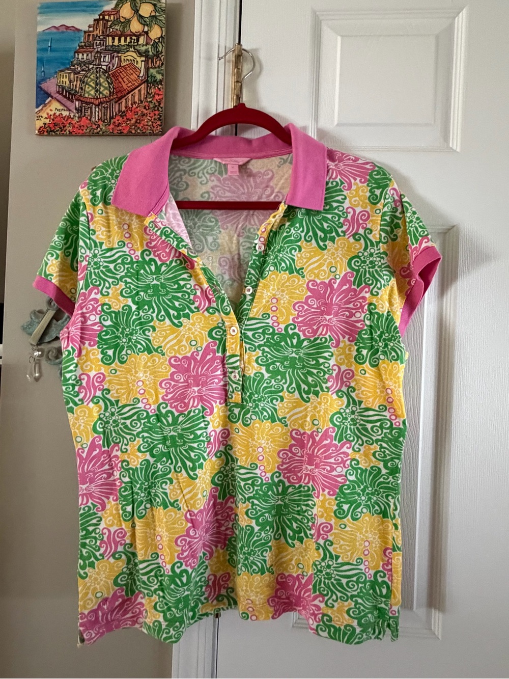 Lily Pulitzer Bright Floral Collared Polo